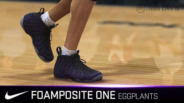 NBA Live '15 Sneaker Update: Nike Air Foamposite One Eggplant