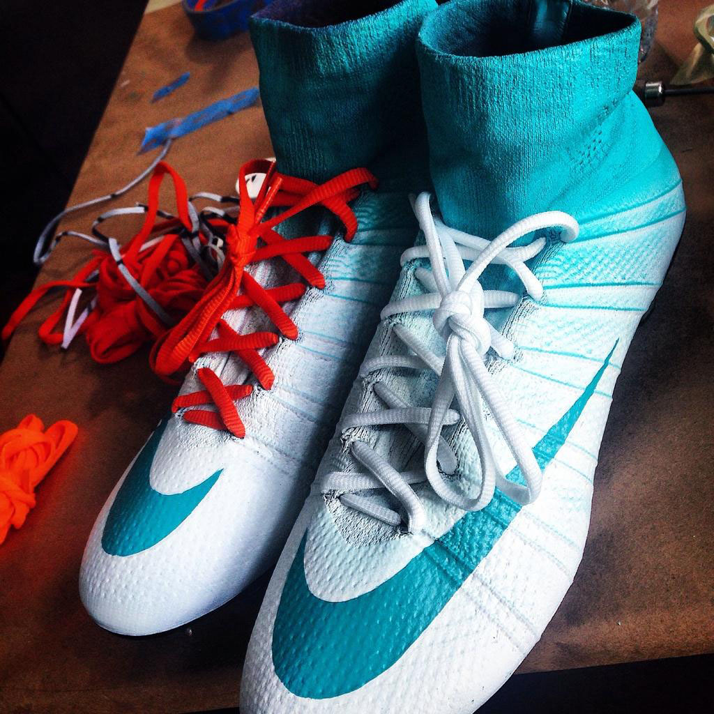 Will Davis wearing Nike Mercurial Superfly Dolphins by Soles by Sir (1)