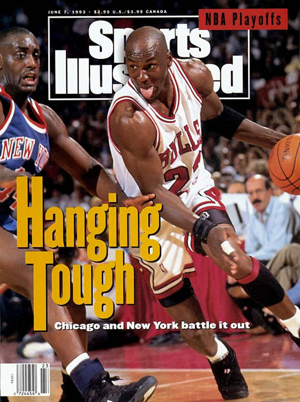 Michael Jordan wears Air Jordan VIII 8 on June 1993 Sports Illustrated