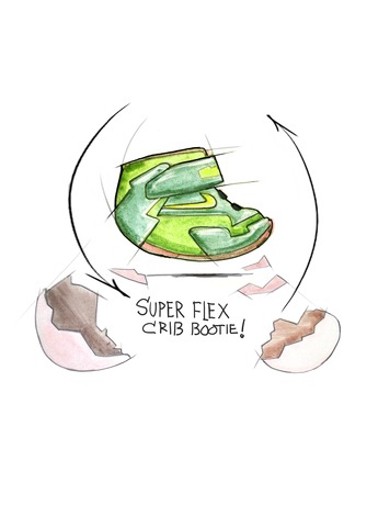 Nike LeBron 11 T-Rex crib bootie sketch