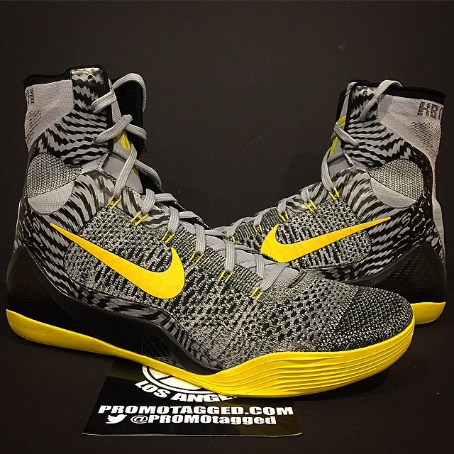 Nike Kobe 9 Elite Wolf Grey/Tour Yellow PE (1)