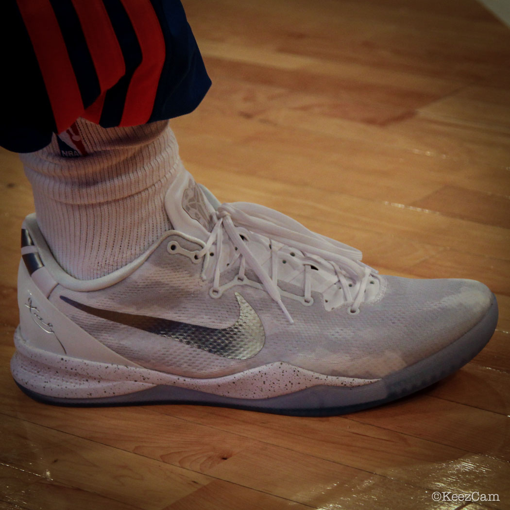 Sole Watch // Up Close At MSG for Knicks vs Grizzlies - J.R. Smith wearing Nike Kobe 8