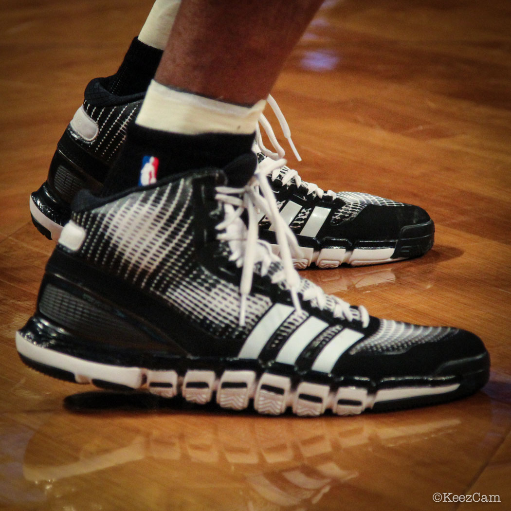 Sole Watch // Up Close At Barclays for Nets vs Pacers - David West wearing adidas Crazyquick