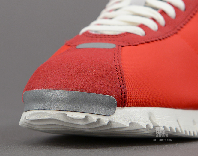 Nike Cortez NM QS in Chilling Red toe reflective detail