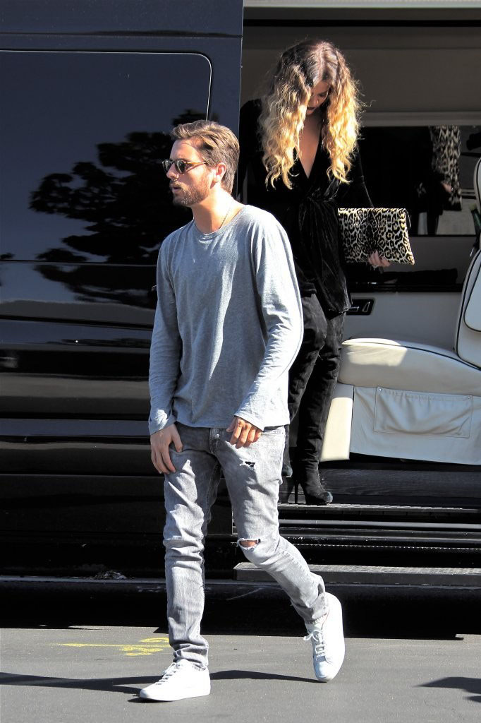 Scott Disick wearing Common Projects Achilles Low White