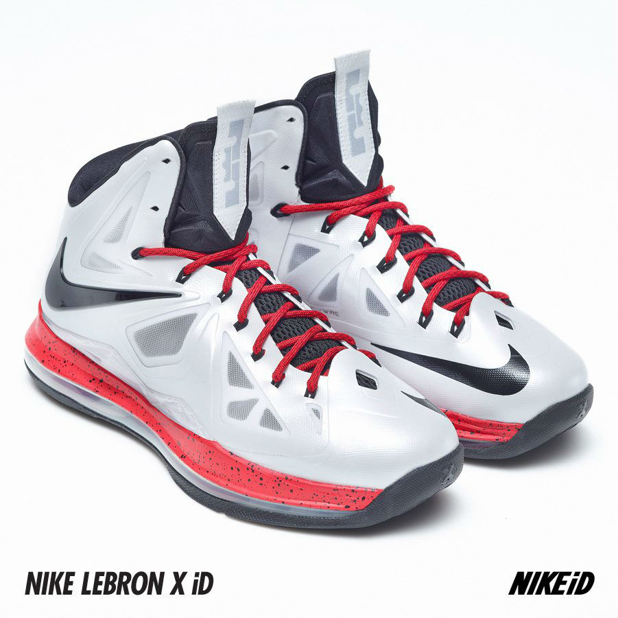Nike LeBron X iD White Navy Red (6)