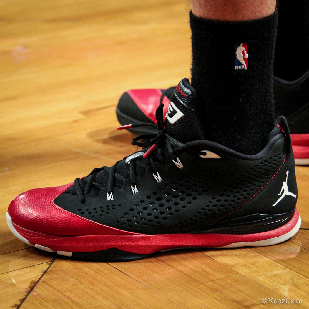 SoleWatch // Up Close At Barclays for Nets vs Clippers - Byron Mullens wearing Jordan CP3.7