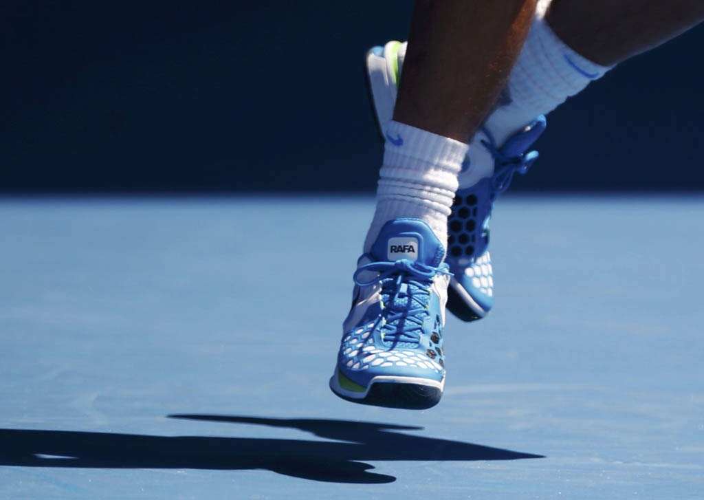 Rafael Nadal wearing Nike Air Max Courtballistec 4.3