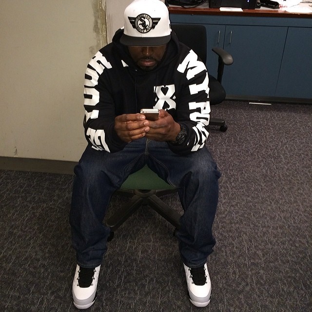 DJ Funk Flex wearing Air Jordan IX 9 Barons