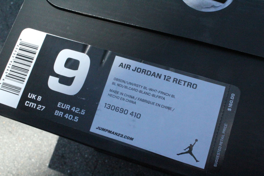 Air Jordan XII 12 Retro Obsidian 130690-410 (6)