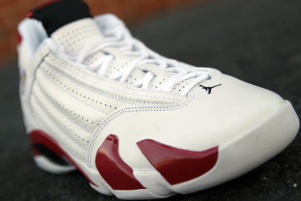 Air Jordan 14 XIV Retro Shoes White Varsiy Red 487471-101 (11)