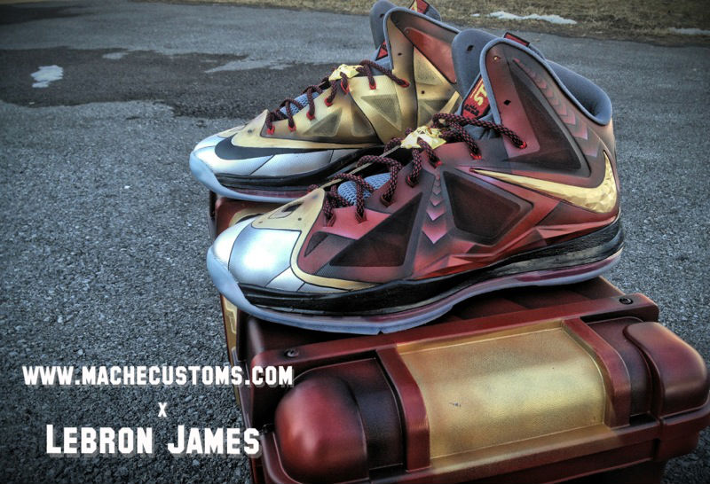 Nike LeBron X "Ironman 3" for LeBron by Mache Custom Kicks (2)