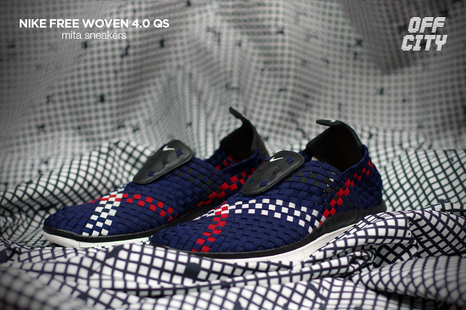 mita sneakers x Nike Free Woven 4.0 QS blue white red