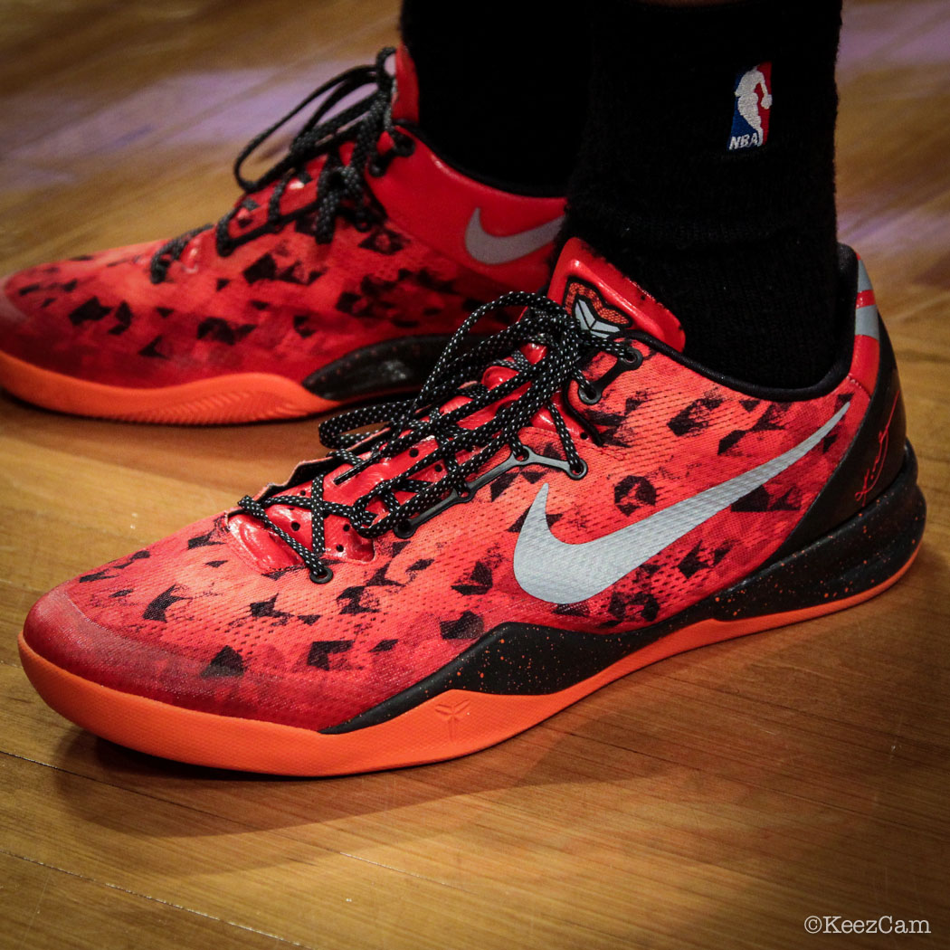 SoleWatch // Up Close At Barclays for Nets vs Clippers - Ryan Hollins wearing Nike Kobe 8