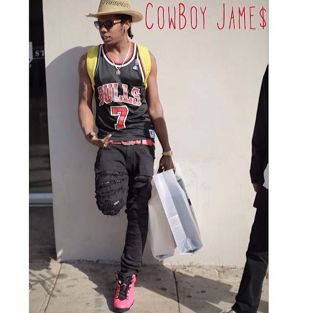 Trinidad James wearing Air Jordan 6 Retro Infrared 23