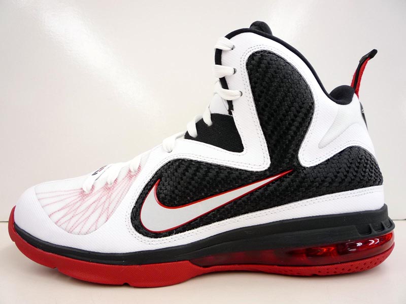 Nike LeBron 9 White Black Sport Red 469764-100