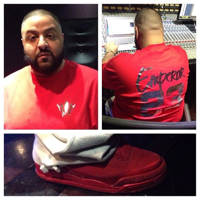 DJ Khaled wearing Air Jordan 3 Retro Legends of the summer