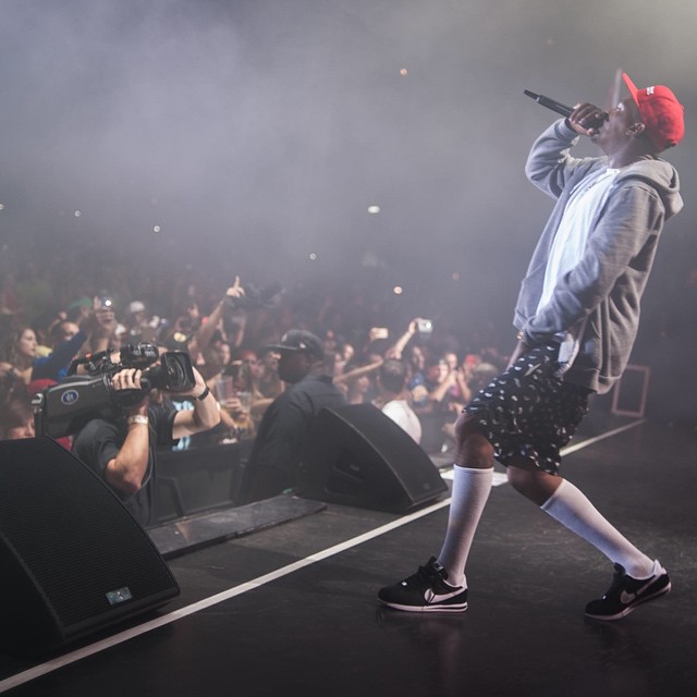 YG wearing Nike Cortez