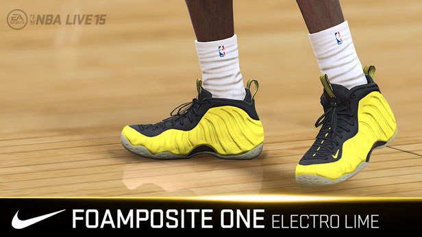 NBA Live '15 Sneaker Update: Nike Air Foamposite One Electrolime