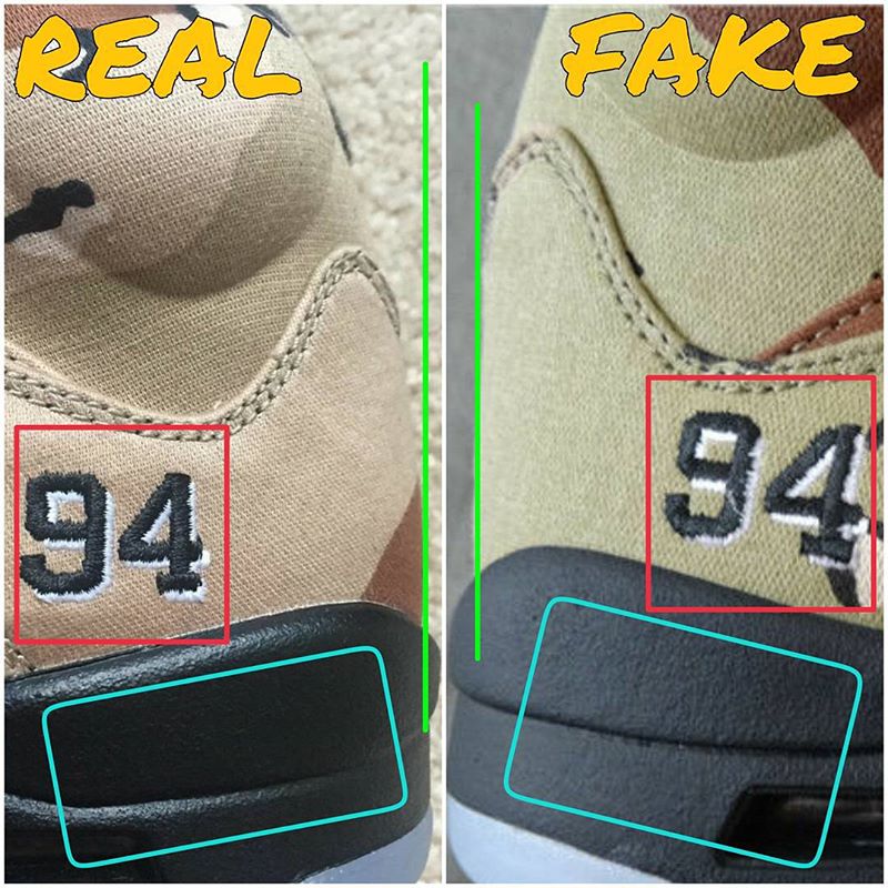 How To Tell If Your 'Camo' Supreme Air Jordan 5s Are Real ...