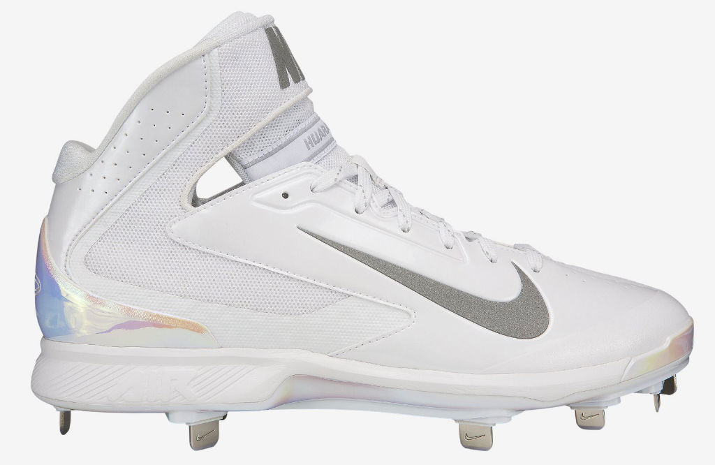 Nike Huarache Pro Metal Baseball Cleat White