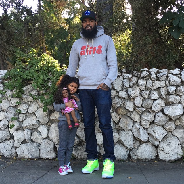 Stalley wearing Alife x Reebok Court Victory Pump Ball Out