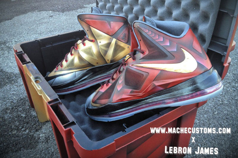 Nike LeBron X "Ironman 3" for LeBron by Mache Custom Kicks (1)