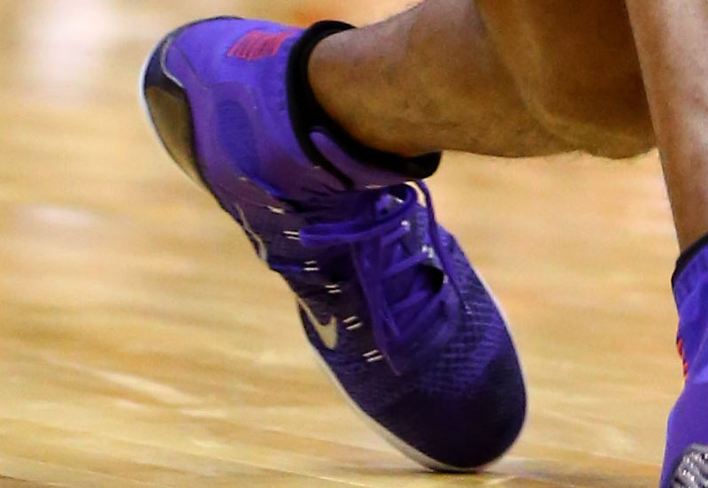 Kobe Bryant wearing Nike Kobe 9 Elite Purple (6)