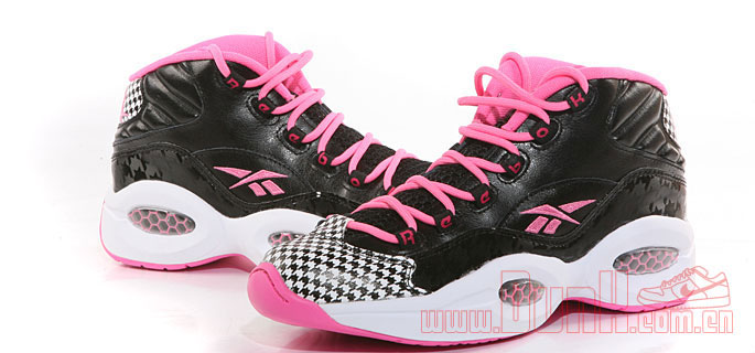 Reebok Question GS Black/Pink Houndstooth (1)