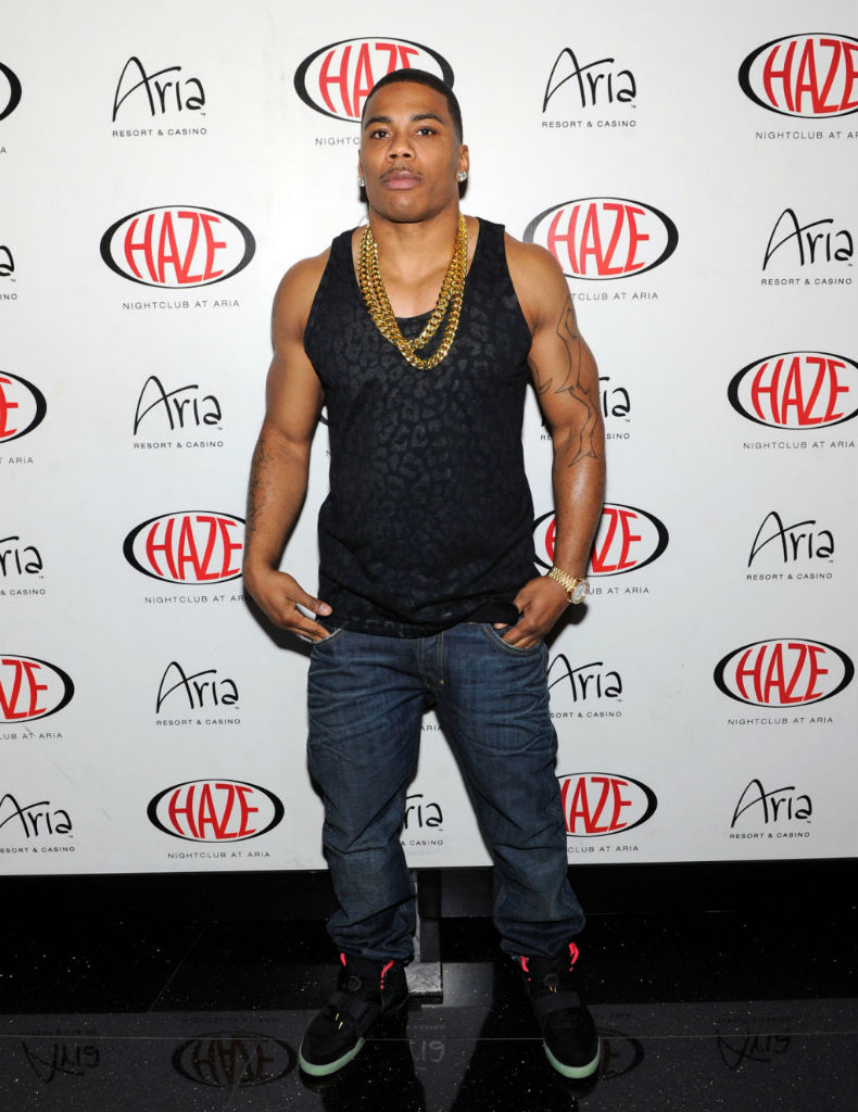Nelly wearing Nike Air Yeezy 2 II Black Solar Red (1)