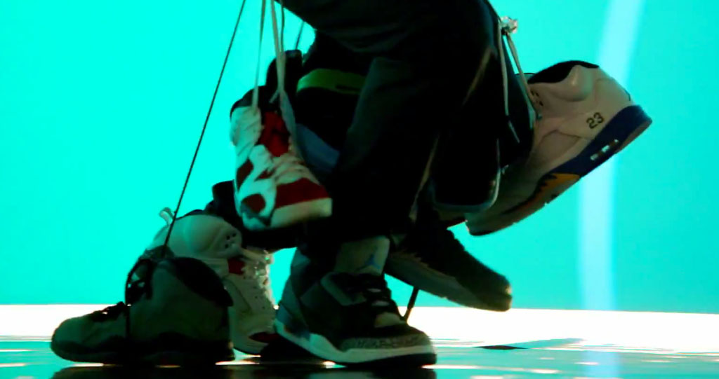 Every Air Jordan Spotted in Riff Raff's 'Tip Toe Wing in My Jawwdinz' Video: Air Jordan V 5 Laney