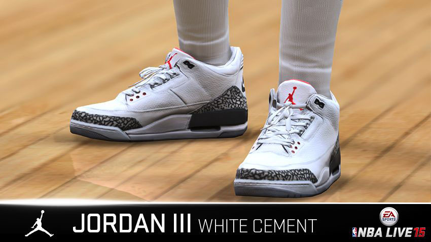 NBA Live 15 Sneakers: Air Jordan III 3 Cement