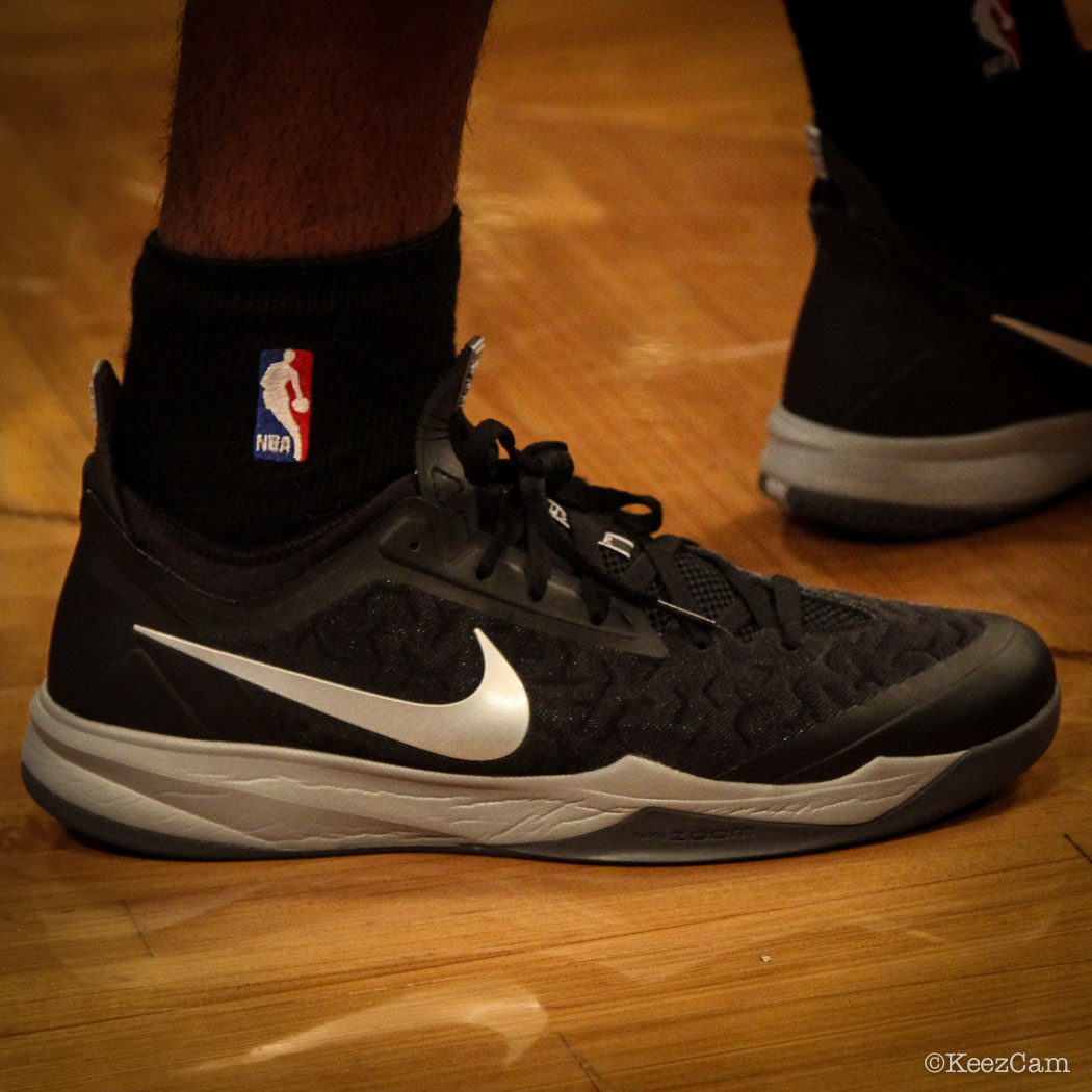 Sole Watch // Up Close At Barclays for Nets vs Pacers - Solomon Hill wearing Nike Zoom Crusader