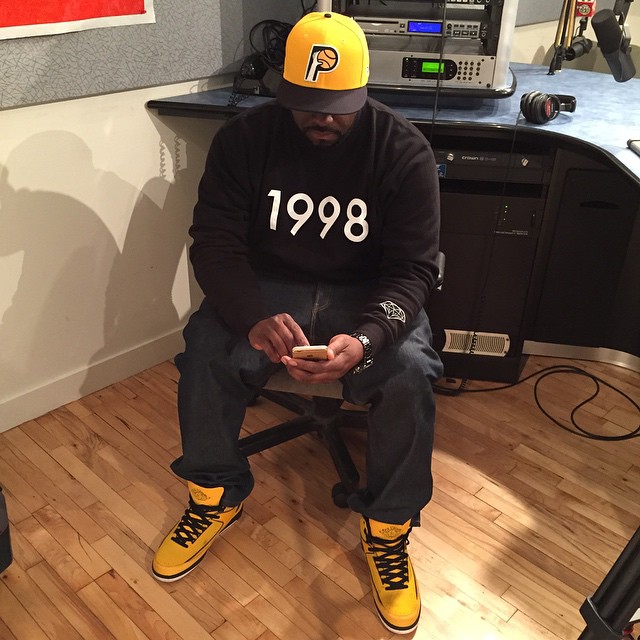 DJ Funk Flex wearing Air Jordan II 2 Candy Pack Yellow