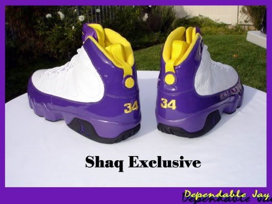 Air Jordan IX 9 Shaquille O'Neal Shaq Lakers Home PE (2)