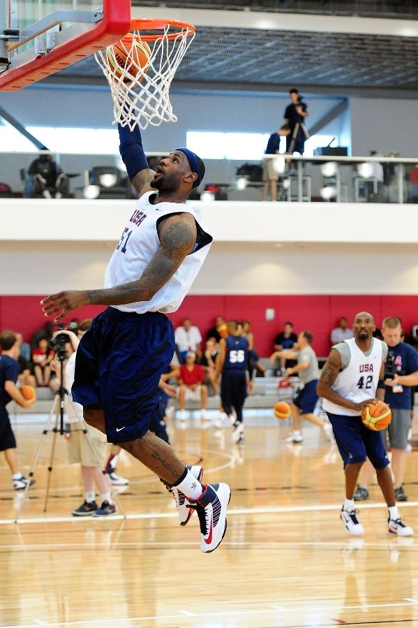 LeBron James wearing Nike Lunar Hyperdunk USA
