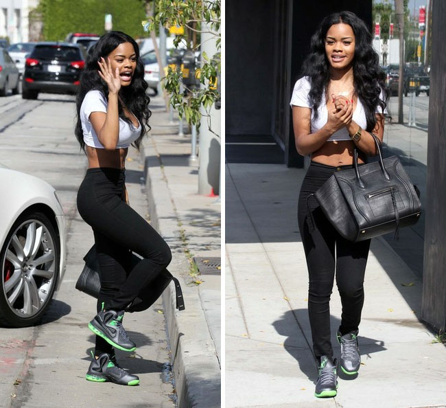 Teyana Taylor wearing Nike LeBron 9 Dunkman (2)