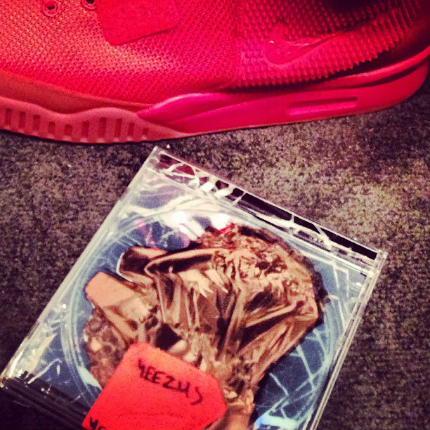 Kanye West wears Nike Air Yeezy 2 All-Red
