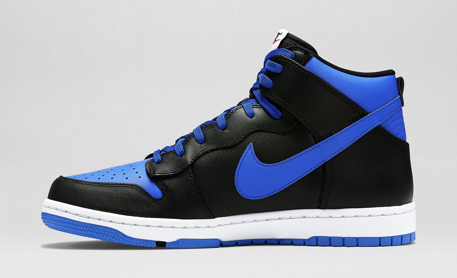 blue and black high top jordans