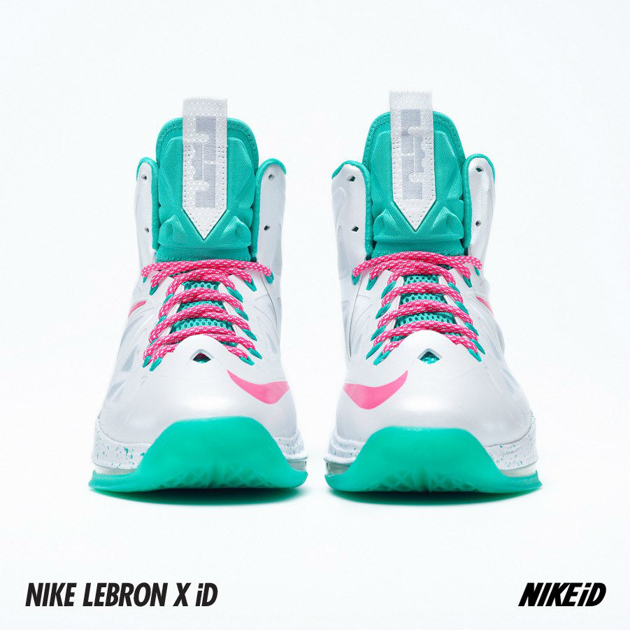 Nike LeBron X iD White Pink Flash Atomic Teal (3)
