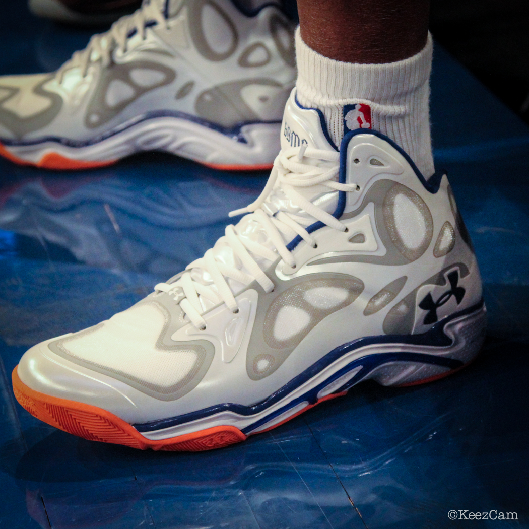 Sole Watch: Up Close At MSG for Knicks vs Nets - Raymond Felton wearing Under Armour Anatomix Spawn