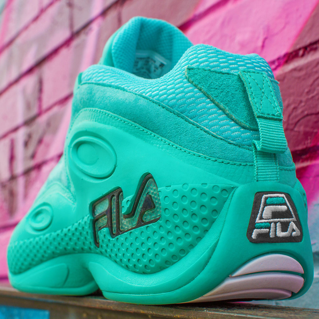 mint green fila trainers