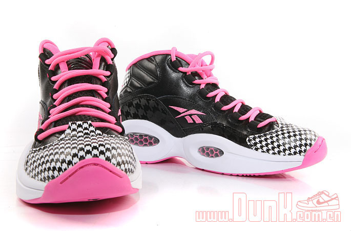 Reebok Question GS Black/Pink Houndstooth (3)