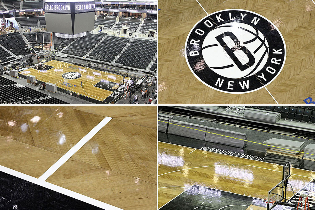 Brooklyn Nets Unveil Herringbone Basketball Court (3)