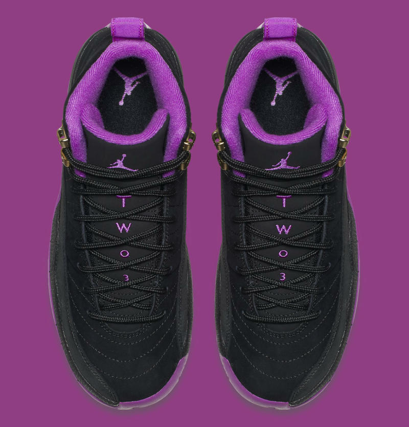 purple and black 12s outfit