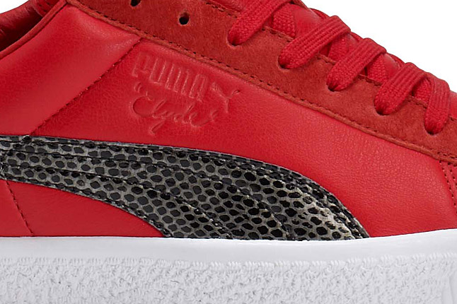puma clyde snake embroidery