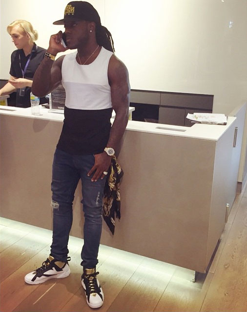 Ace Hood wearing the Air Jordan VII 7 Champagne