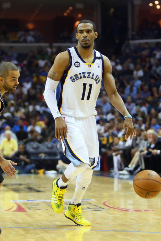 Mike Conley wearing adidas Crazyquick Electricity