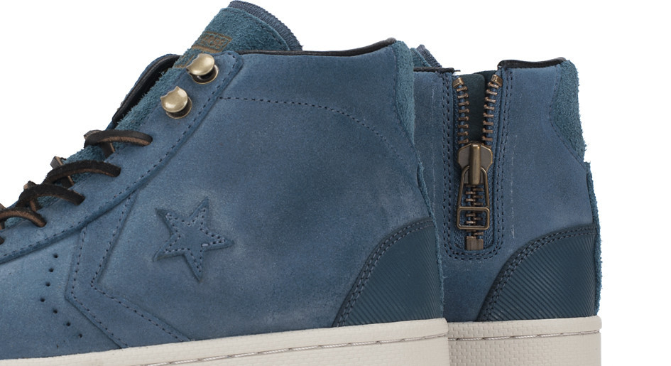 Converse First String Pro Leather Zip medial zipper detail