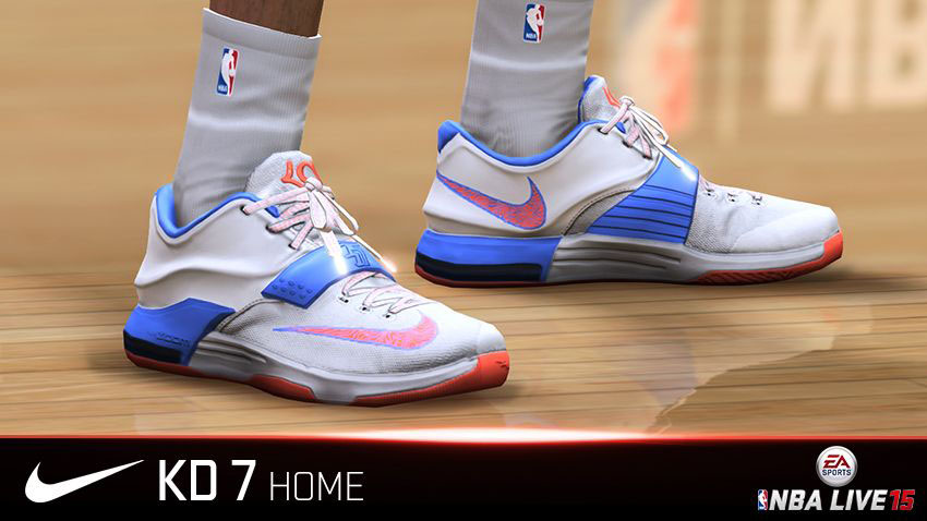 NBA Live 15 Sneakers: Nike KD VII 7 OKC Home